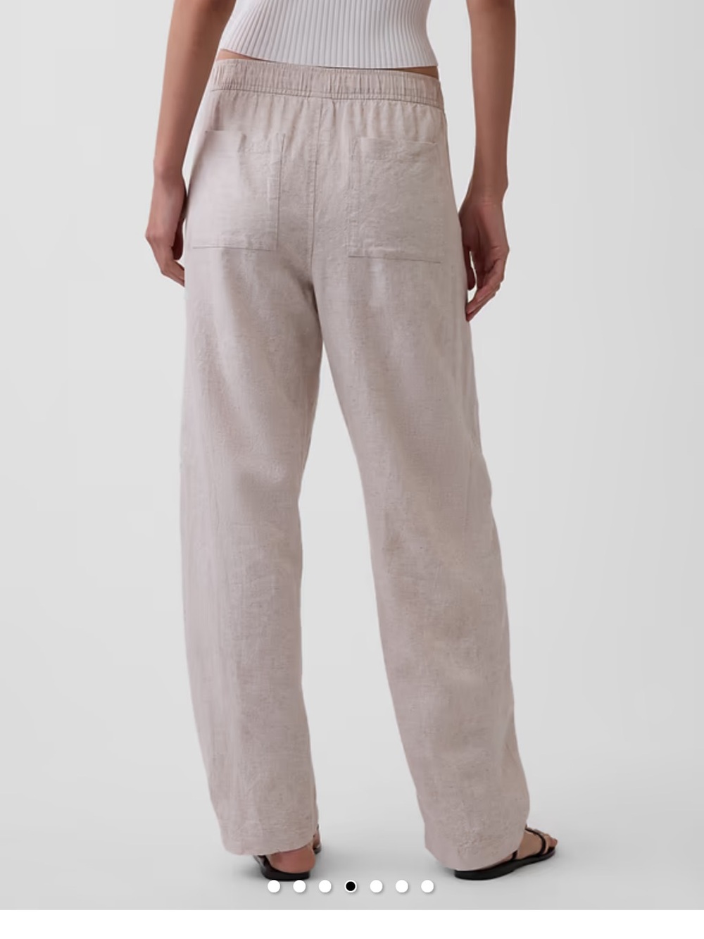 GAP NWT beige linen pants S - Picture 3 of 4